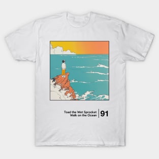 Walk On the Ocean / Minimal Style Graphic Artwork Design T-Shirt